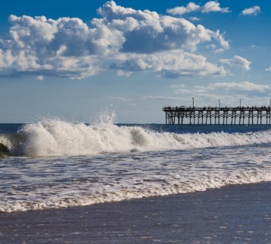 Shelling near the Topsail Island NC fishing piers  | Coastline Realty Vacations Topsail Beach Rentals