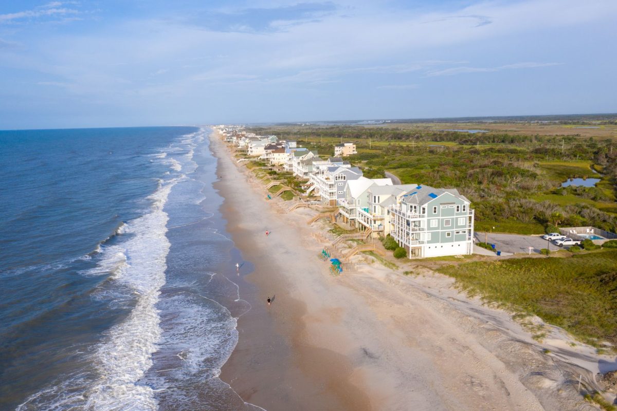 Topsail beach aerial view